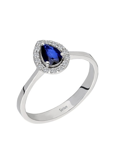 Sirius Pırlanta Ve Damla Safir Taşlı Yüzük 0841R0030