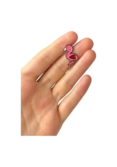 Flamingo Pembe Kuş Hayvansever Şık Hediyelik Rozet 1893 Çok Renkli