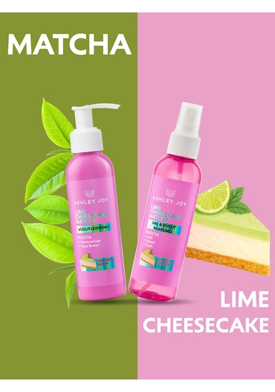 Lime Cheesecake Matcha Saç Parfümü + Niacinamide İçeren Vücut Losyonu, Vücut Bakım Seti