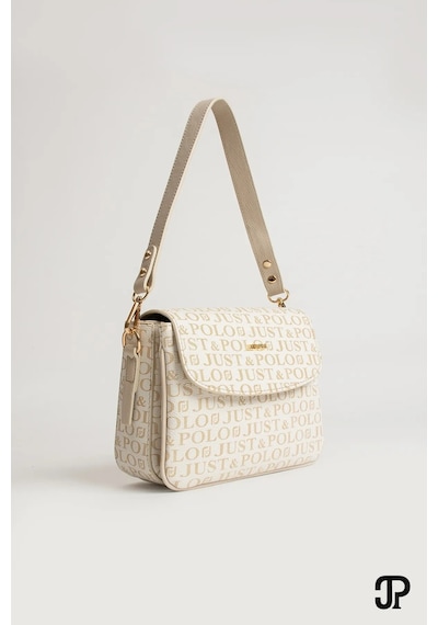 Just Polo Günlük Kombinlere Uygun Kadın Orijinal Günlük El Ve Omuz Çantası Shoulder Bag Krem