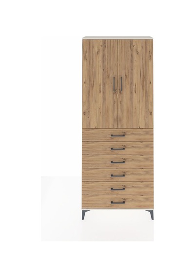 Arges Dolap 3 Raflı 6 Çekmeceli 2 Kapaklı 88x30x221 Aytaşı-çam Aytaşı