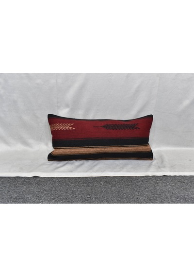 Zehra Abla Halı Yeni El Dokuma Dekoratif Lumbar Kilim Kırlent Yastık Kılıfı 6179