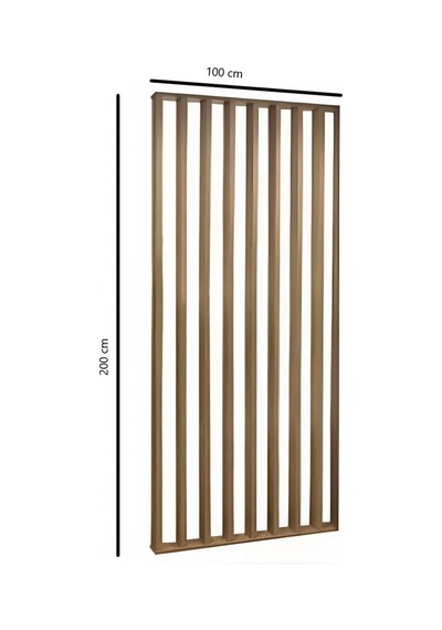 100cm X 200cm Masif Ahşap Çıtalı Paravan Oda Ayırıcı Seperatör Duvar Dekor 100cm X 200cm