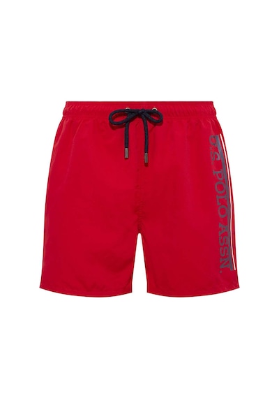 U.S. Polo Assn. Erkek Kırmızı Orta Boy Deniz Şortu-4321 Narçiçeği
