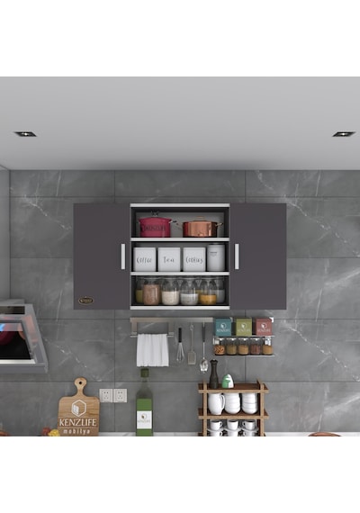Kenzlife hazır mutfak honnor32 gri 060*120*32 mutfak banyo dolabı kapaklı raflı Kenzlife hazır mutfak honnor32 gri 060*120*32 mutfak banyo dolabı kapaklı raflı