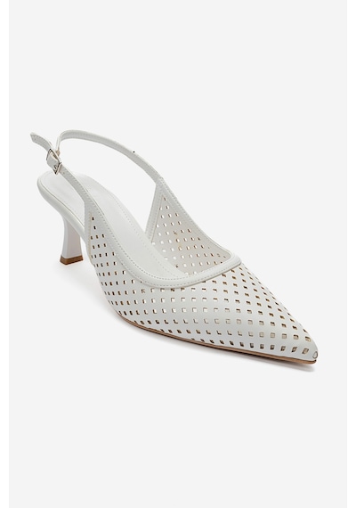 Luvishoes Uvıen Beyaz Cilt Kadın Topuklu Ayakkabı