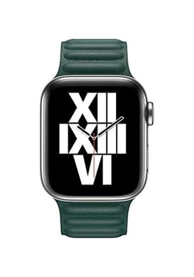 İle Uyumlu 44mm Krd-34 Deri Kordon Koyu Yeşil