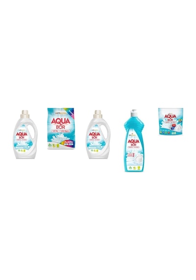 Aquabor Doğal Mineralli Sıvı Beyaz + 4 Kg Renkliler + Sıvı Beyaz + Elde Bulaşık + Tablet 5 Li Set 16624894