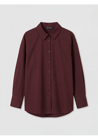 Lcw Modest Bordo Kadın Gömlek Tunik