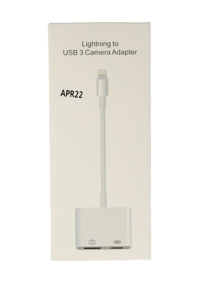 Apr22 Apple iPhone  Uyumlu  Otg 2in1 - Beyaz Diğer