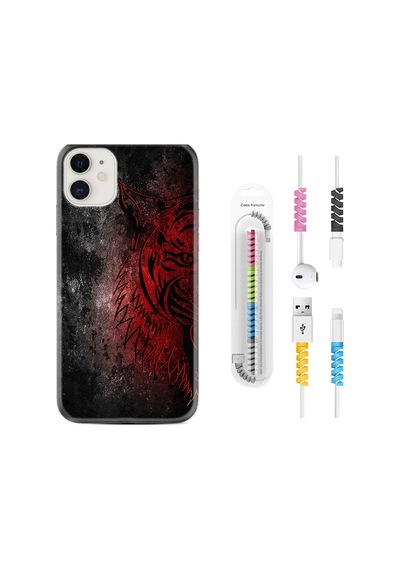 Apple Uyumlu iPhone 12 Kılıf Kablo Koruyuculu Color Wolf 1704