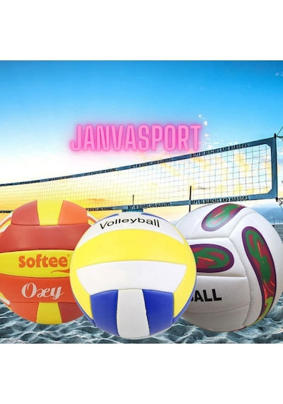 Janva Janva Voleybol Topu Dikişli Voleybol Topu Kaliteli Okul Ve Spor Amaçlı Antereman Ve Salon Uyumlu Beyaz