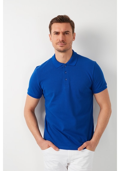 Buratti Pamuklu Regular Fit Düğmeli Polo Yaka 3'Lü Paket Erkek T Shirt 5902127S3 Vişne-Antrasit-Saks