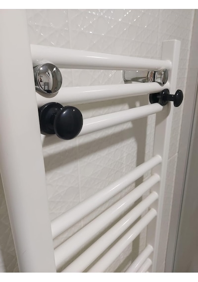 Havlupan Radyatör Askısı, Banyo Askısı, Bornoz Askısı, Kolay Kurulum, Havlu Kıyafet Askısı, Banyo Kurutmalık Siyah Cok Renkli