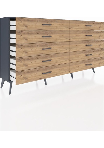 Arges Konsol 10 Çekmeceli 176x30x99 Antrasit-antrasit/çam Antrasıt/atlas Çam - Antrasıt Arges Konsol 10 Çekmeceli 176x30x99 Antrasit-antrasit/çam Antrasıt/atlas Çam - Antrasıt