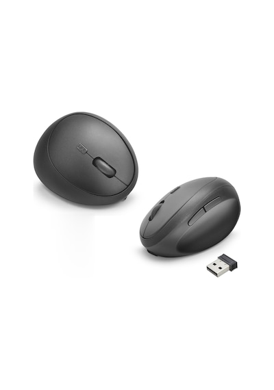 Kablosuz Ergonomik Dikey Mouse Dual Mod 3200 Dpi 6 Tuş Bilek Dostu - Siyah Nd1210