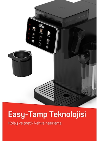 Arzum OK0047 Okka Barista Compact 1400 W Süt Hazneli 15 Bar Basınçlı Otomatik Espresso Makinesi