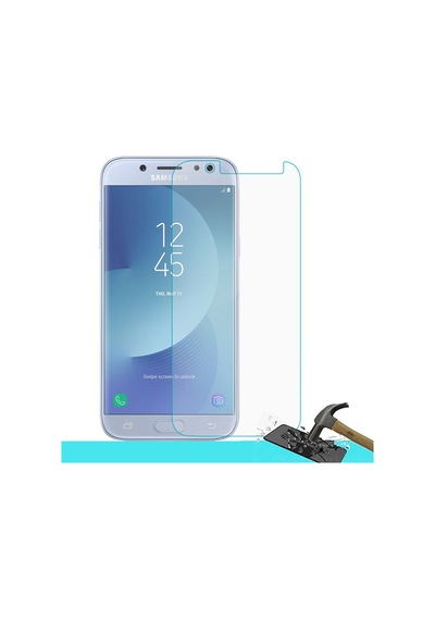 Samsung Uyumlu Galaxy J5 Pro Arka Kapak Silikon Kılıf + Temperli Cam Ekran Koruyucu
