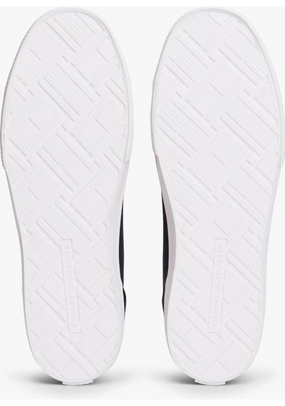 Tommy Hilfiger Th Düşük Profilli Vulkanize Kanvas Kadın Mavi Sneaker Fw0fw09102dw6 Mavi