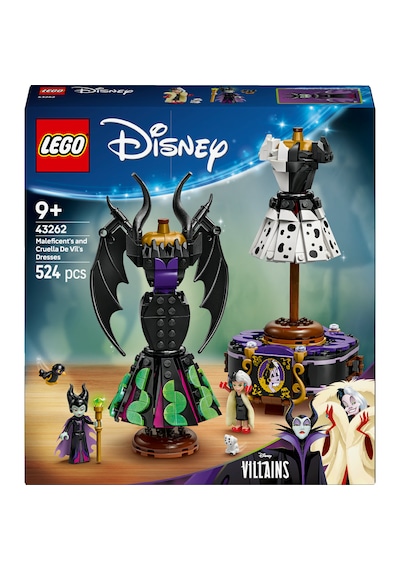 LEGO® ǀ Disney Kötüleri Malefiz'in ve Cruella De Vil'in Elbiseleri 43262 - 9 Yaş ve Üzeri Çocuklar için Yaratıcı Oyuncak Yapım Seti (524 Parça)