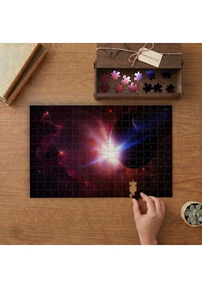 Kozmik Patlama Tasarımı 240 Parça Ahşap Puzzle Ahşap Kutuda Mpy60050