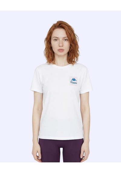Kappa Logo Carla Kadın Beyaz Oversize Tişört