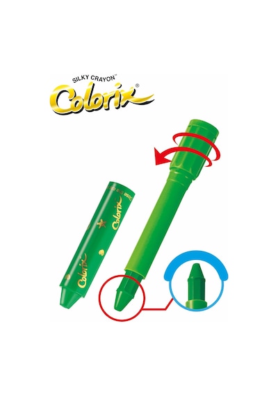 Amos Silky Crayon Colorix - Üçü Bir Arada Boya (MUM BOYA, PASTEL BOYA, SULUBOYA) - 6 Renk