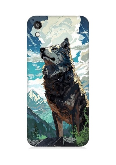 Huawei Honor 8s Uyumlu Fantastik Bulutlar Ve Kurt Desenli Silikon Kılıf