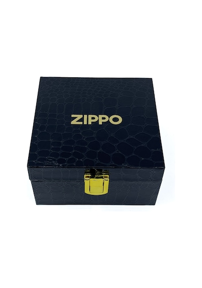 Zippo Özel Seri - Iced Out Zirkon Taşlı Haç Figürlü Lüks Çakmak Sarı