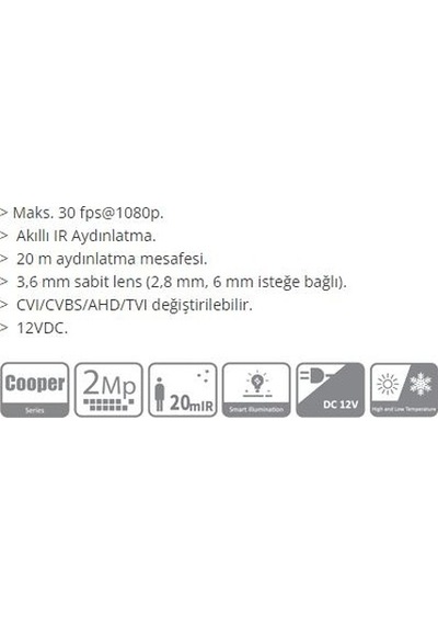 Dahua Hac-t1a21 2mp Hdcvı Sabit Odaklı Göz Küresi Kamerası