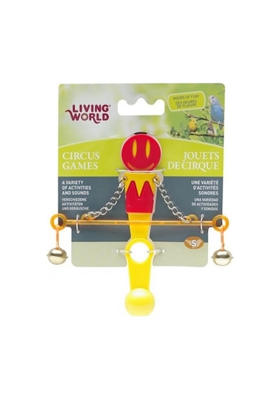 Living World Denge Çubuğu Kuş Oyuncağı Kırmızı - Sarı
