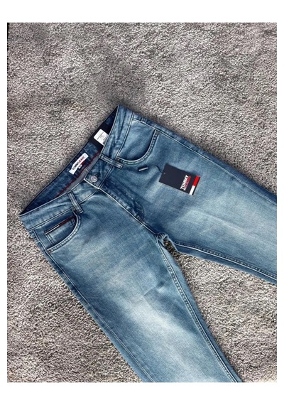 Tommy Hilfiger Erkek Denim Jeans Yazlık Kot Pantolon Açık Mavi