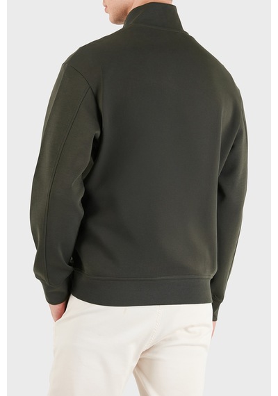 Armani Exchange Pamuklu Regular Fit Yarım Fermuarlı Dik Yaka Sweat Erkek Sweat Xm001295 Af10818 U8123 Koyu Kahve Koyu Kahverengi