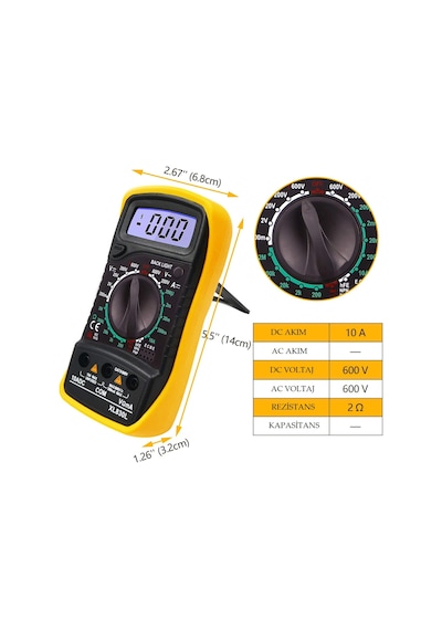 XL830L Dijital Multimetre – Volt, Amper, Ohm Ölçen Geniş Fonksiyonlu Avometre