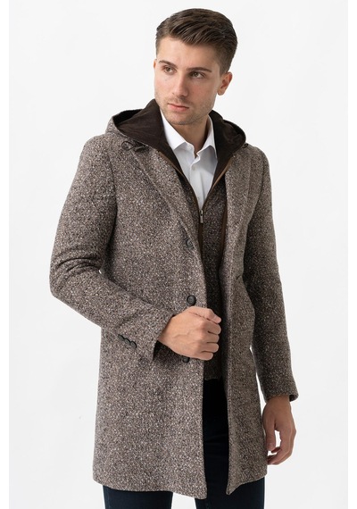 White Stone Ancona 4024 Slim Fit Kapüşonlu Ceket Yaka Pamuklu Kaban Kahve-Kahve Kahverengi White Stone Ancona 4024 Slim Fit Kapüşonlu Ceket Yaka Pamuklu Kaban Kahve-Kahve Kahverengi