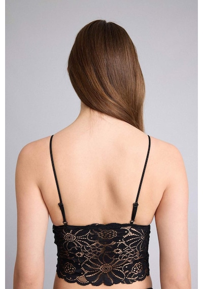 Defacto Dantelli Dantel Kaplı Pedli Balensiz Bralet G7763ax26spbk81 Siyah-bk81