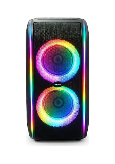 Hepu Hp-978 Titan Series Taşınabilir Hoparlör 2 6 Hoparlör, 30w Rms, 67 Cm Kolon Rgb Işık, 1 Kablosuz Mikrofon + Kumanda