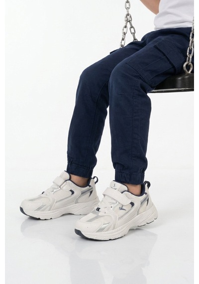 Cool Beyaz Fileli Hafif Esnek Unisex Çocuk Spor Ayakkabı Terra F