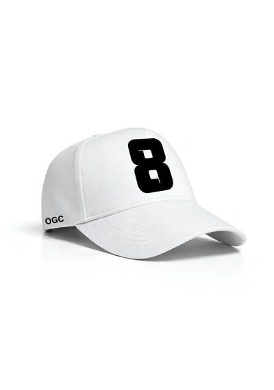 Ogc 8 Sayısı Unisex Şapka Beyaz