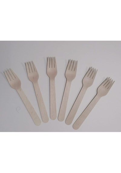 Kullan At Ahşap Tahta Çatal 100 Adet 16 Cm