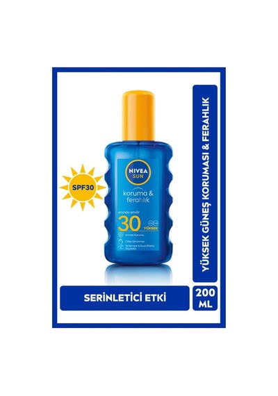 Sun Spf30 Koruma Ve Ferahlık Güneş Koruyucu Transparan Vücut Spreyi 200ml,ter Ve Suya Dayanıklı