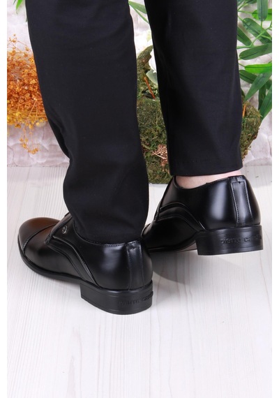 Pierre Cardin 7058 Siyah Açma Damat Ayakkabısı Takım Ayakkabısı Erkek Klasik Ayakkabı Siyah