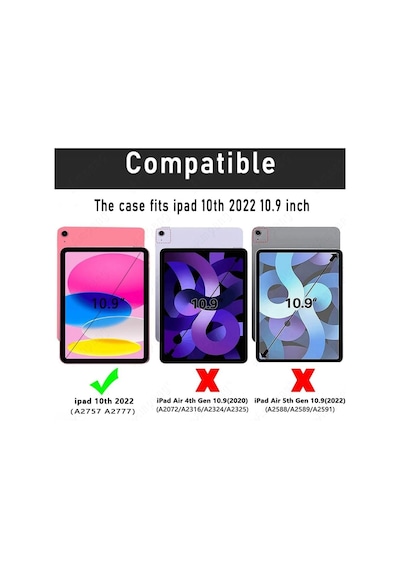 Apple İpad 11.nesil A16 11inç/10.nesil 10.9inç Uyumlu Kılıf Darbelere Dayanıklı Şeffaf Kapak Belirtilmemiş