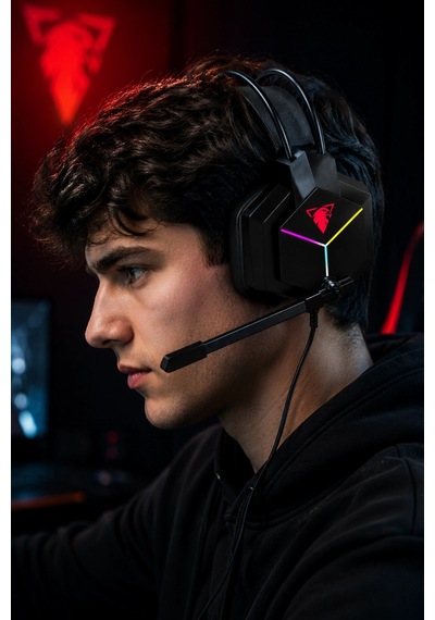 Jedel Gaming Gh-561 Rgb Işıklı Mikrofonlu Oyuncu Kulaklığı Usb 50mm Sürücü