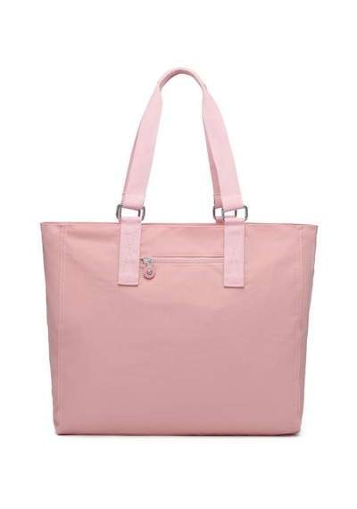 Smart Bags Büyük Boy Omuz Kadın Çantası Krinkıl Kumaş 35884 Pudra