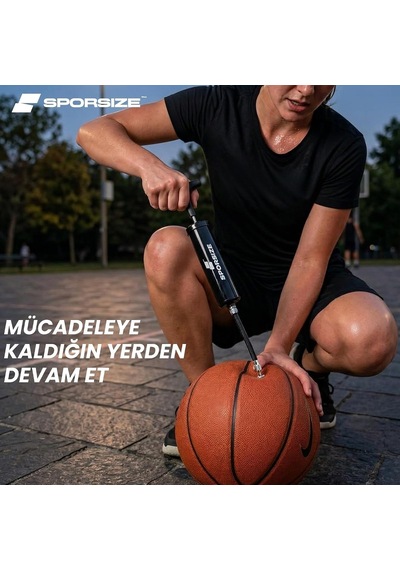 Sporsize Profesyonel Top Şişirme Pompası Futbol, Basketbol, Voleybol, Hentbol, Pilates &amp Denge Diski İçin Diğer