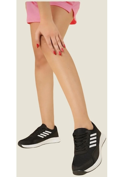 Trendbu Çizgili Kadın Sneaker 001