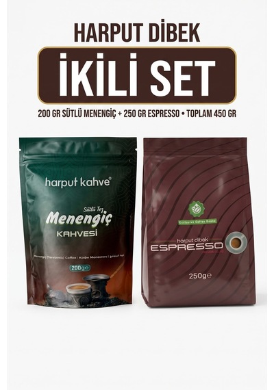 İkili Set 200 Gr Sütlü Toz Menengiç Kahvesi + 250 Gr Espresso Premium Blend Diğer