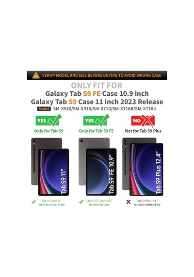 Samsung Galaxy Tab S9 Fe 10.9 İnç Sm x510 Uyumlu Kılıf Birebir Dönebilen Tablet Kılıfı