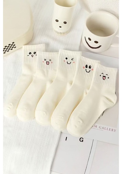 Hitit Socks Kadın 5 Çift Premium Desenli Günlük Kullanım Çok Renkli Hitit Socks Kadın 5 Çift Premium Desenli Günlük Kullanım Çok Renkli